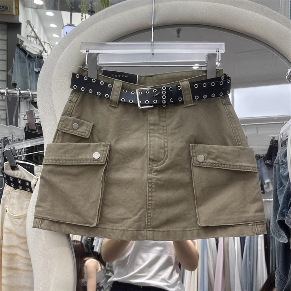 美式复古高街防走光设计感短裙女2025年夏季新款通勤包臀半身裙