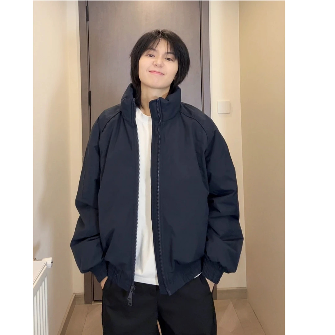 高品质三防美式工装立领情侣教练夹克保暖拉链棉服宽松型外套棉衣