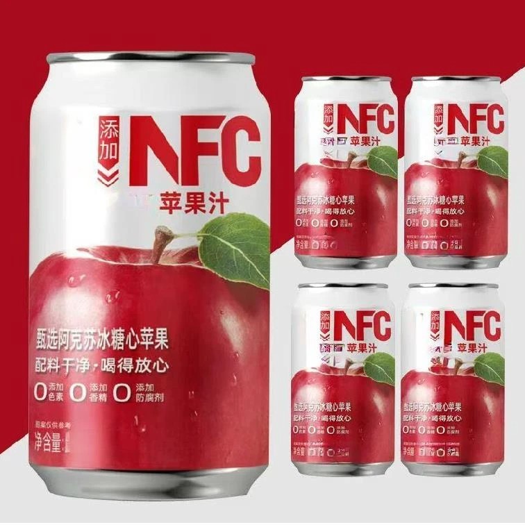【320ml* 12罐】苹果汁NFC100%夏季饮料无添加清爽酸甜鲜榨0脂6罐