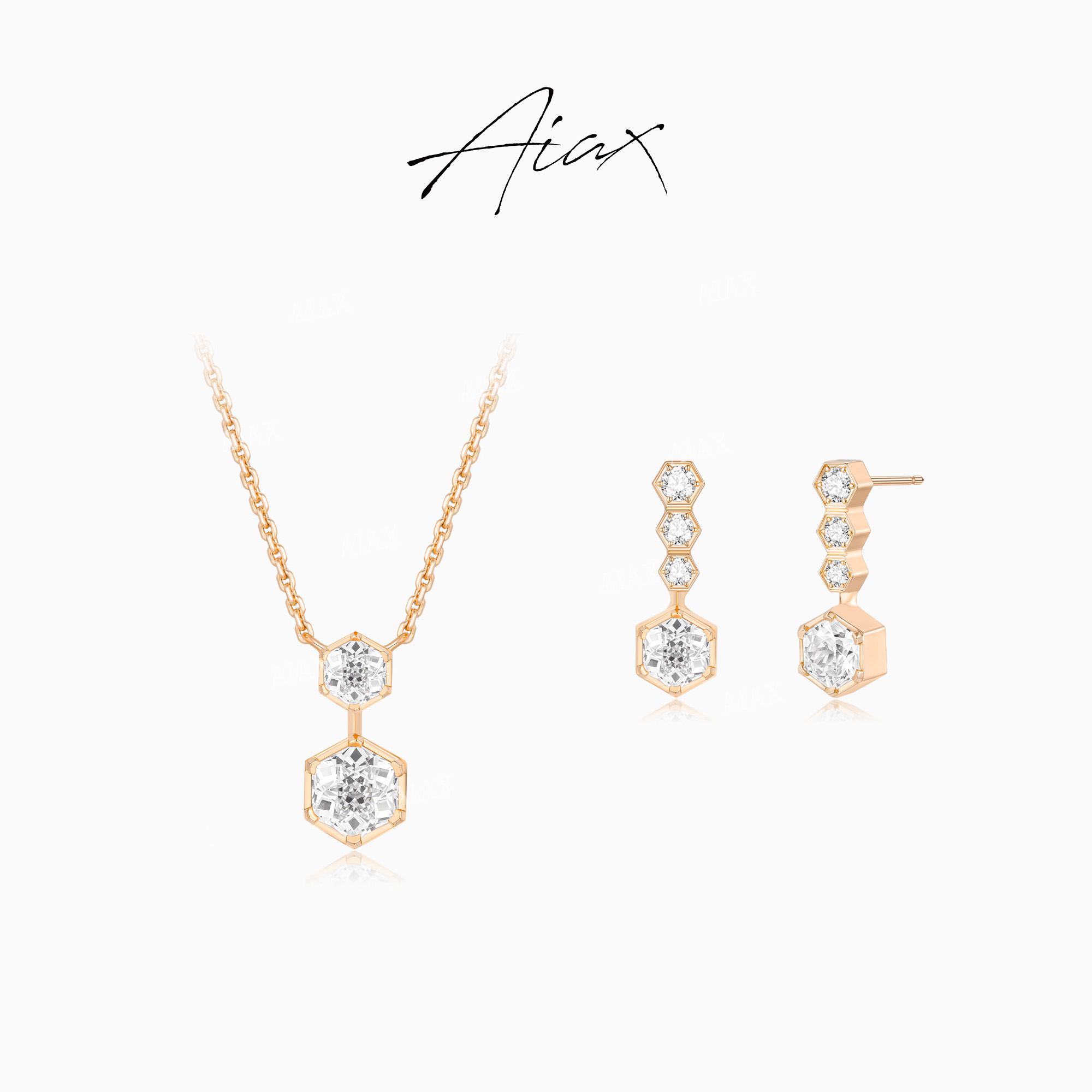 AIAX【双巢】双十一项链轻奢小众高级感轻奢风蜂巢项链TSJ7802