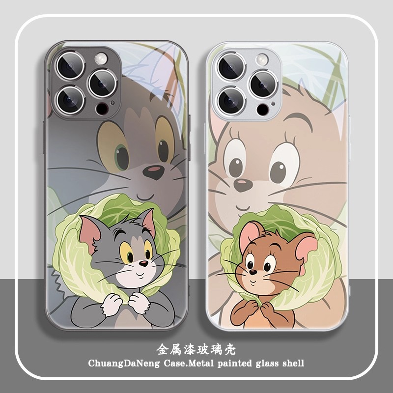 适用苹果16/华为pura80/小米15/vivo/oppo白菜汤姆杰瑞情侣手机壳