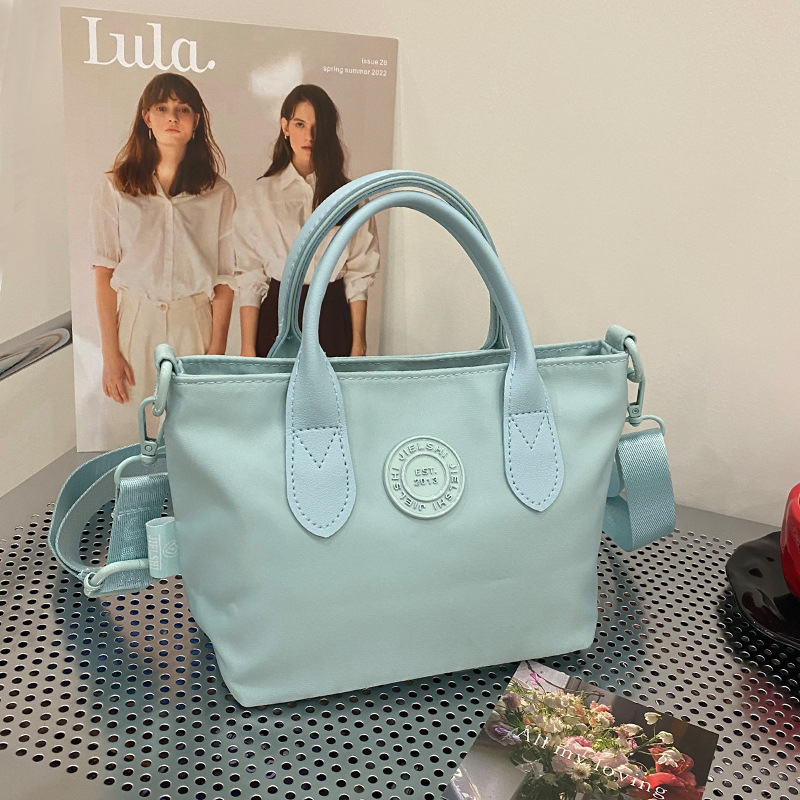 简约小众新款多功能尼龙布包时尚百搭休闲单肩斜挎小号手提托特包