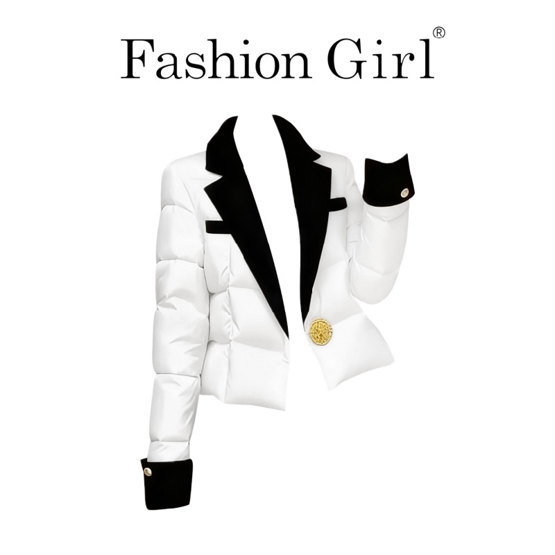 2025冬季新款巨好看的白色棉服洋气独特别致高端气质加厚保暖外套