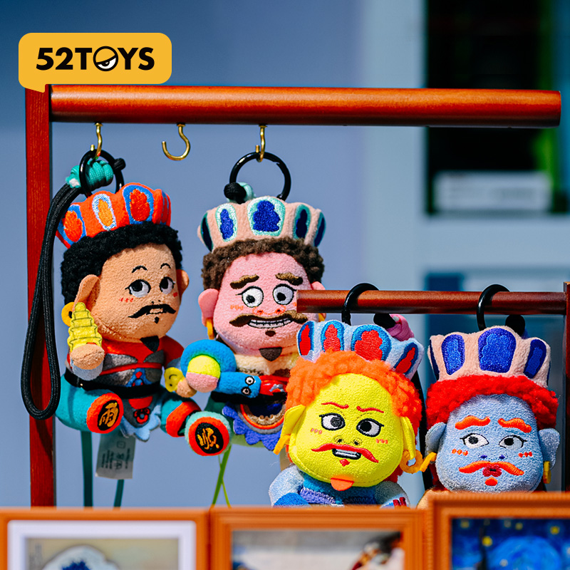 52TOYS四大天王毛绒挂饰国潮潮玩手办情侣礼物挂件