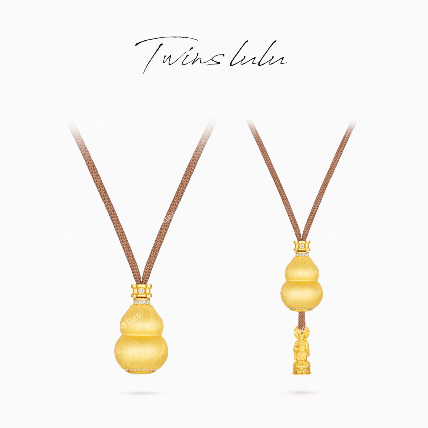TWINS LULU【财神葫芦】圣诞节复古古法拉丝葫芦财神项链TSJ8656