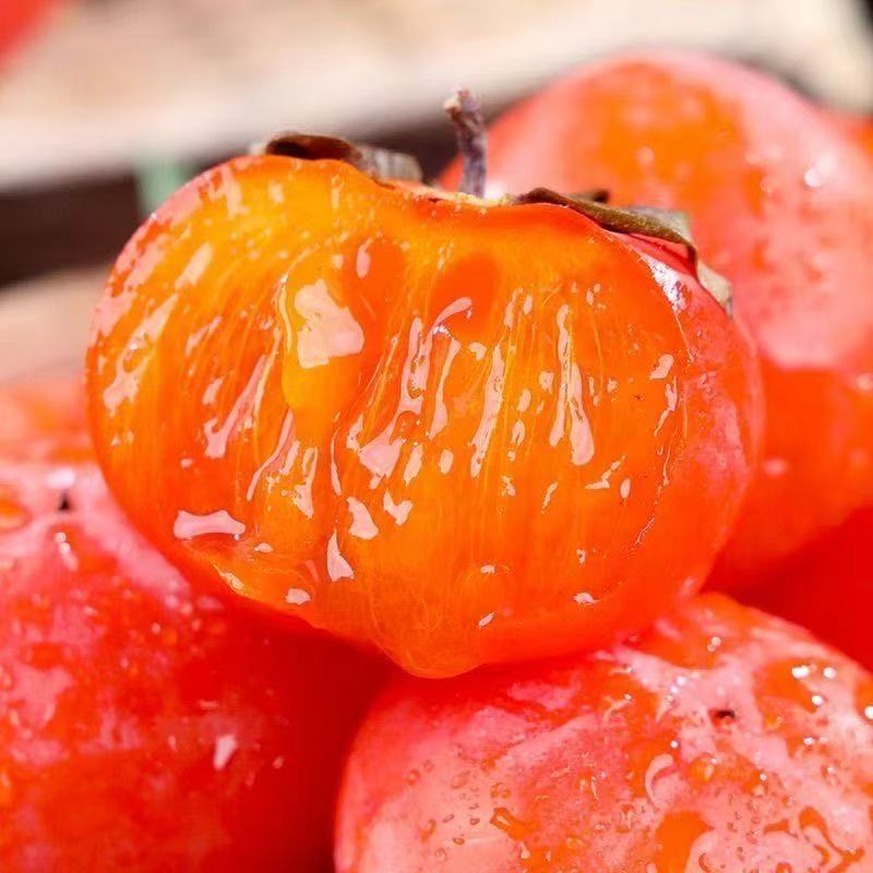 【火晶蜜柿】】正宗火晶流心柿子流蜜爆甜应季冰糖心软柿子新鲜采摘a