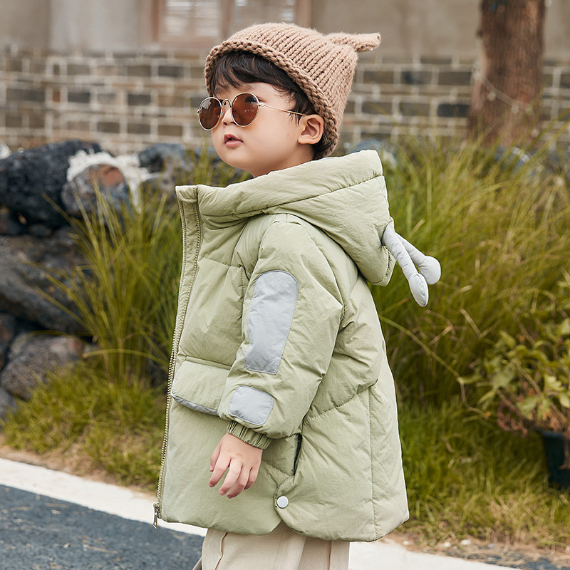 巴拉童年巴拉儿童男童羽绒服中长款冬季男款加厚保暖男宝童装洋气