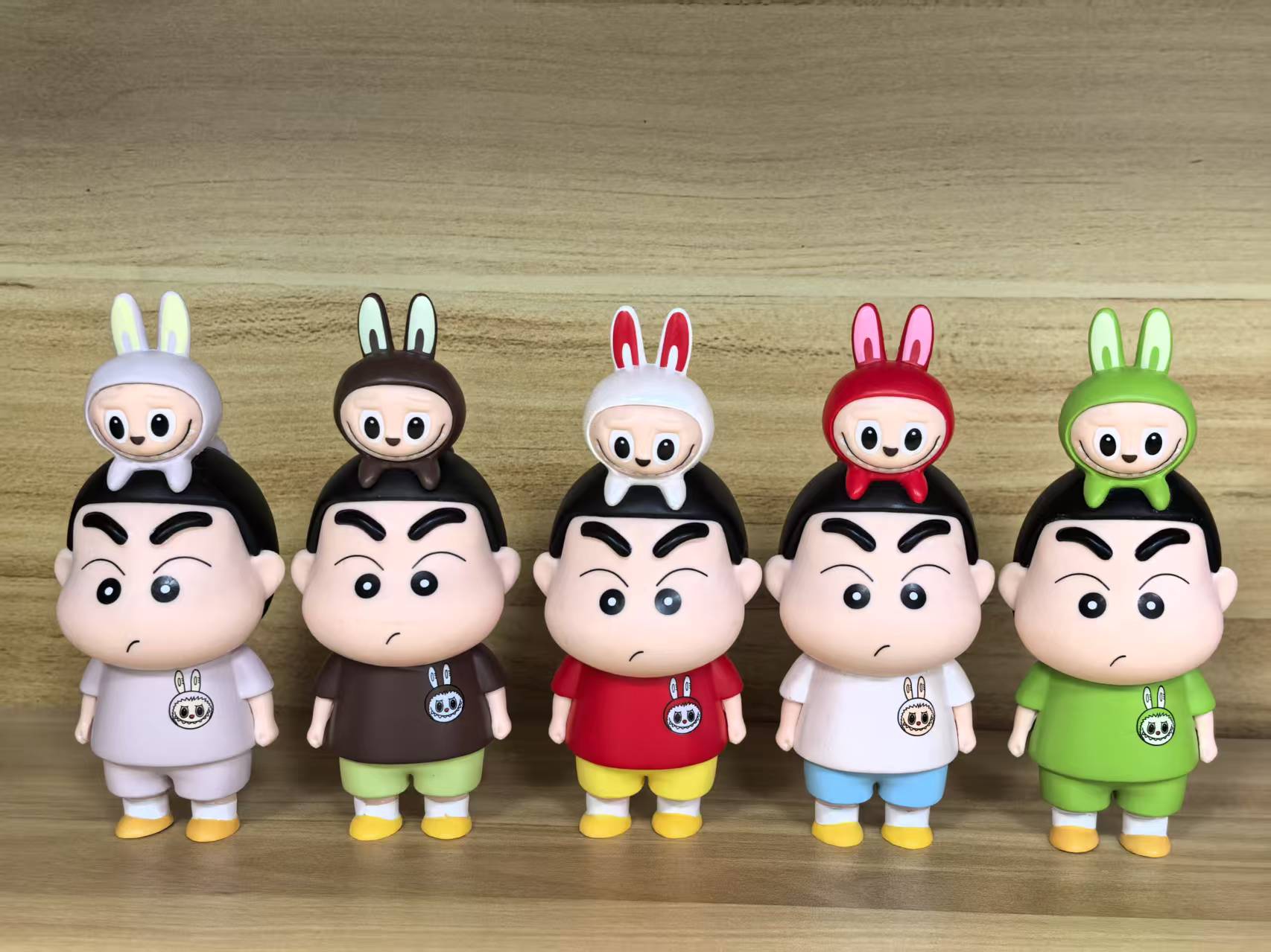 蜡笔小新可爱拉布布小新野原桌面手办潮玩摆件新之助公仔模型礼物