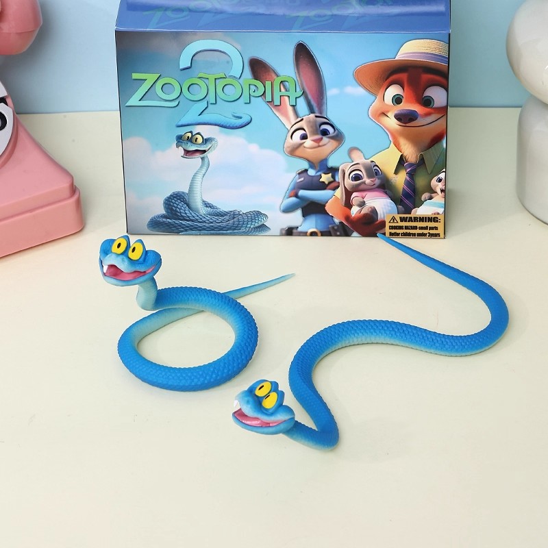 疯狂动物城2周边蛇盖瑞一条蛇解压盲盒朱迪尼克手办全身可动摆件
