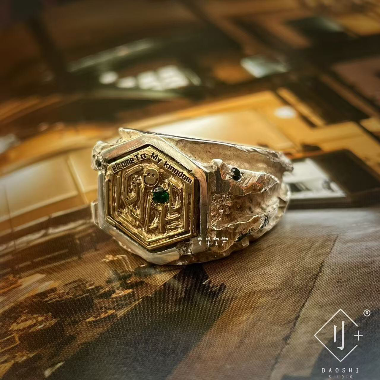 925银戒指 原创good luck笑脸戒指手工制作不易谨慎选择