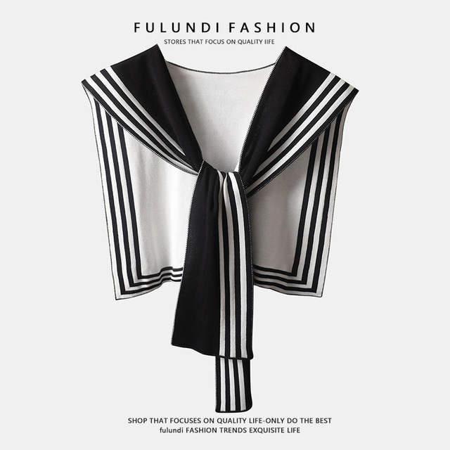 春秋网红针织小披肩女夏季外搭办公室空调房护肩颈双面搭肩假领子