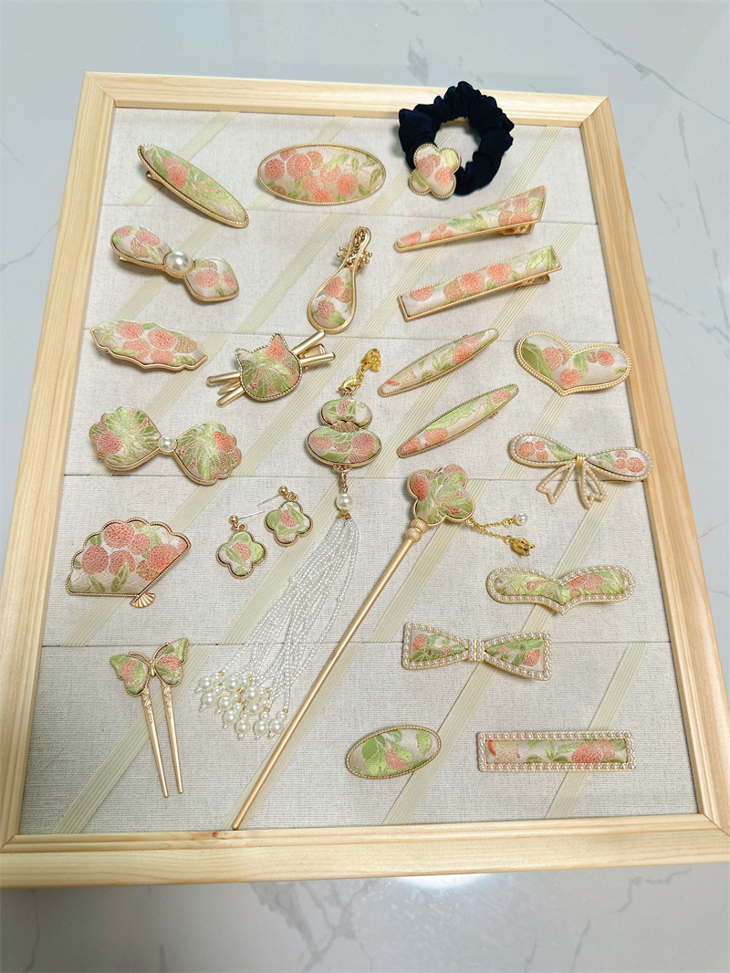 纯手工新中式宋锦发夹高级感国风高端弹簧复古夹子头饰发饰