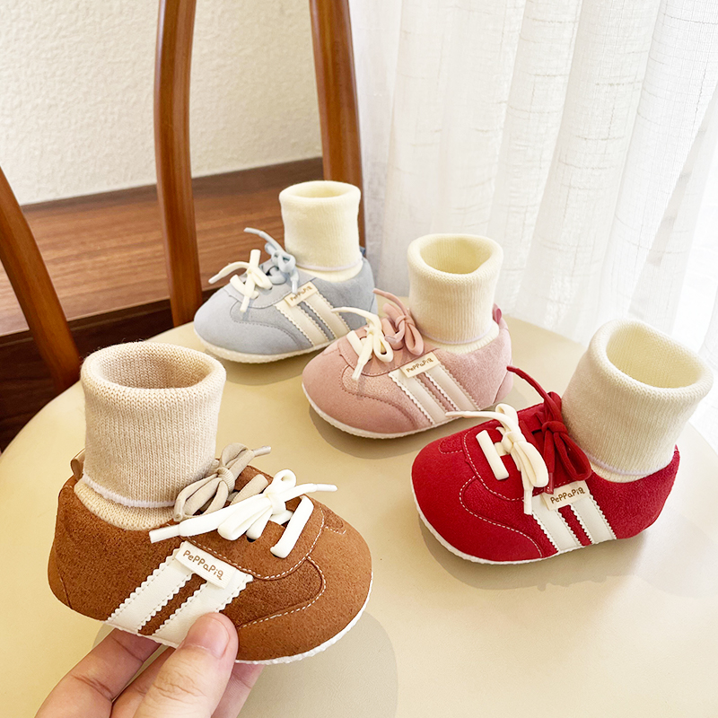 春秋季婴幼儿鞋子3-6个月软底学步前鞋新生男女宝宝防滑不掉0-1岁