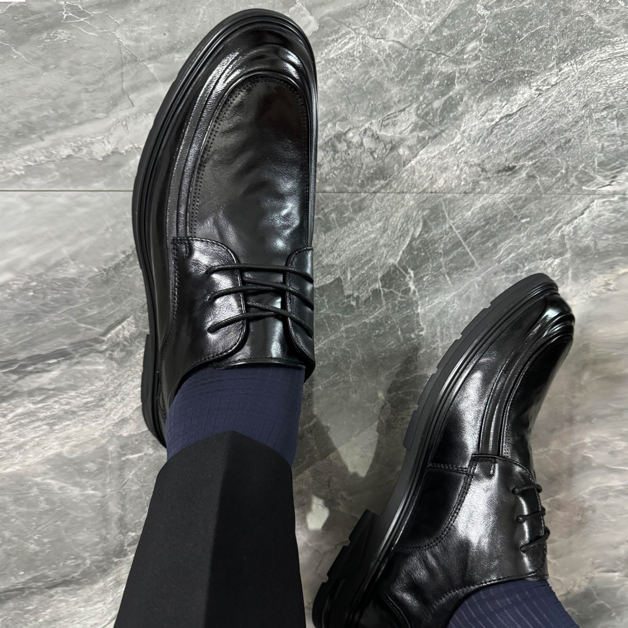 真皮头层牛皮软面软底舒适透气商务通勤商务风新中式复古痞帅皮鞋