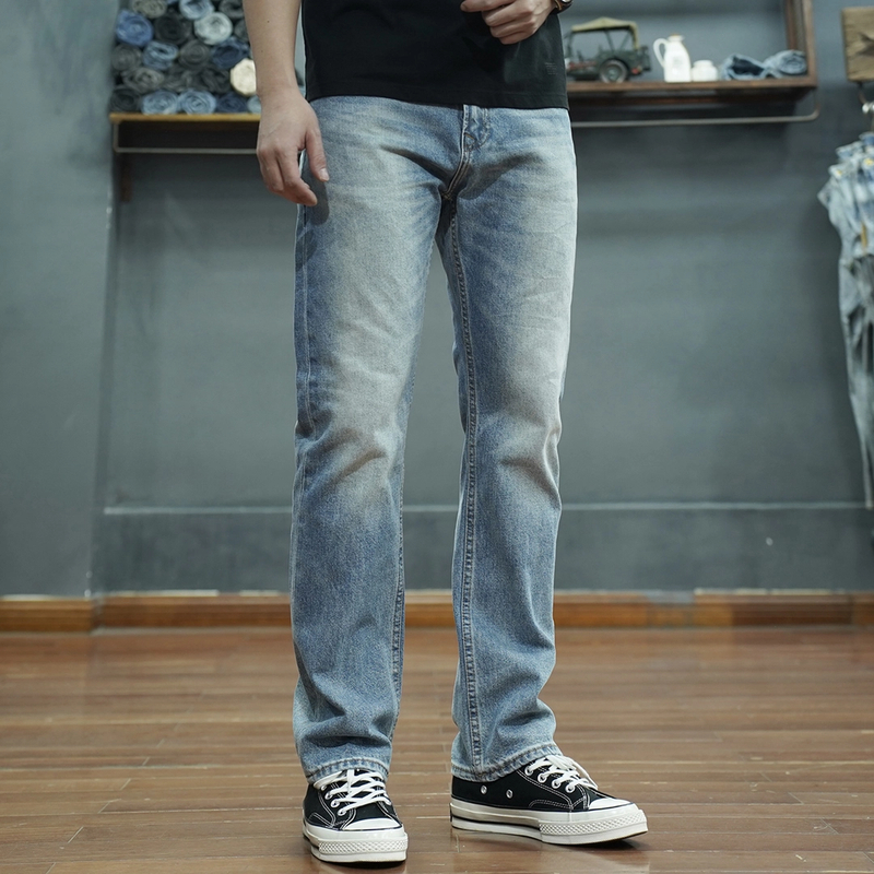 2025新款SEVENTH/第七【合身直筒】无弹11.3OZ休闲复古浅蓝水洗男