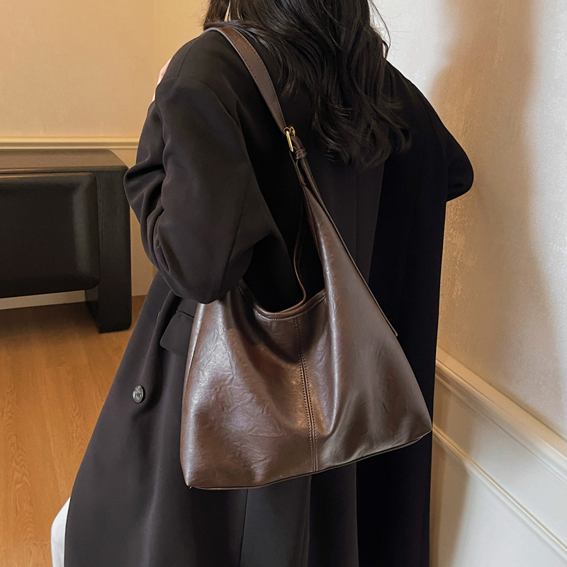 大容量包包女2025新款韩国时尚软皮单肩斜挎包上班通勤子母托特包