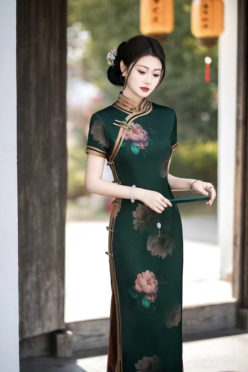 【国色天香】2025中国风优雅夏季气质修身显瘦网红国风旗袍A29