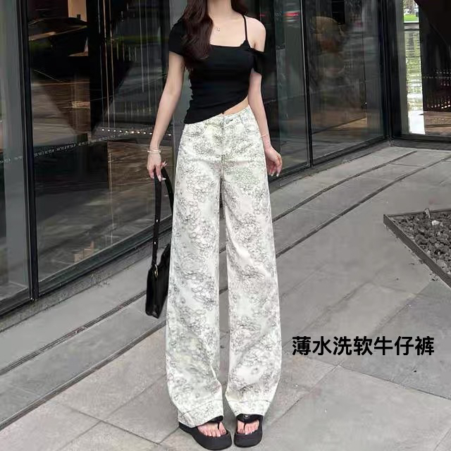 夏季新款薄牛仔花裤953（清仓福利）