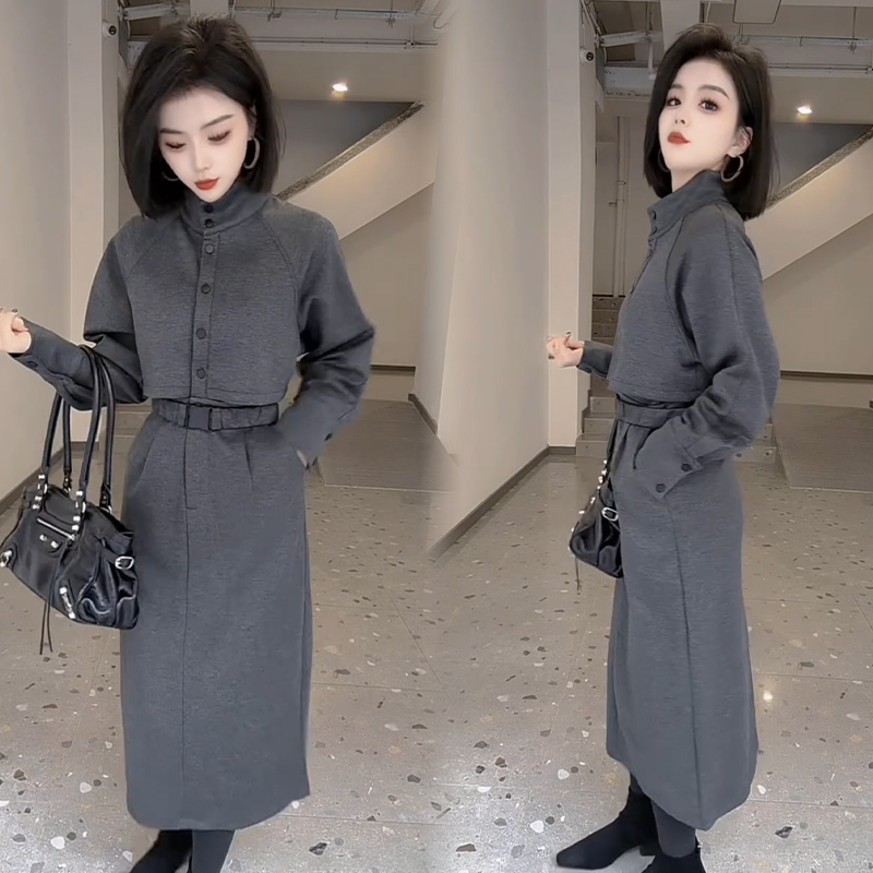 2025秋冬新款时尚显瘦气质网红高档套装女高级百搭宽松大码两件套