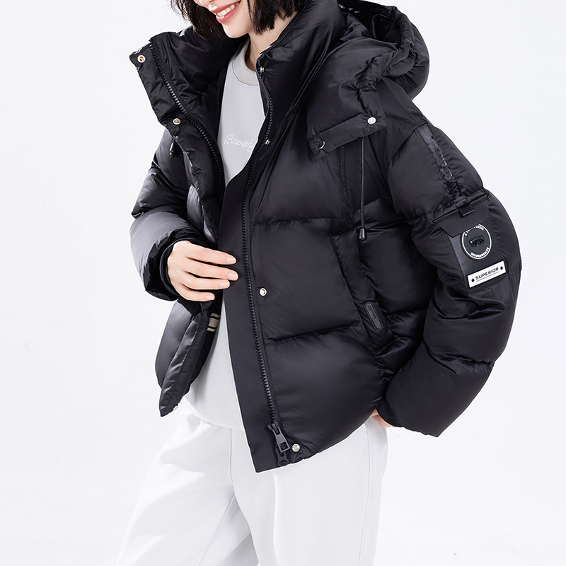 2026冬季新款女士泡芙咖色棉服衣洋气加厚面包服短外套连帽棉袄