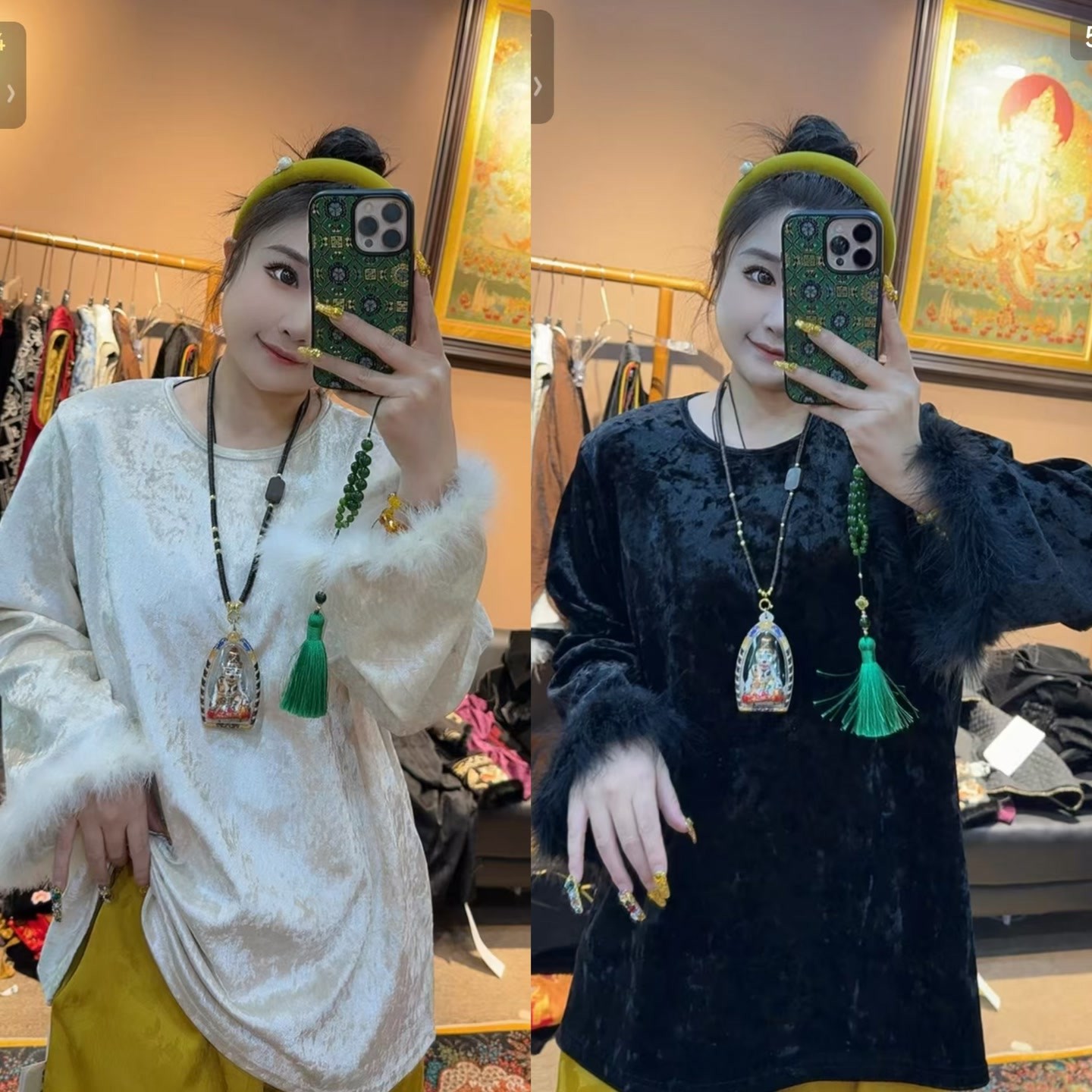 上新价～99028加绒加厚打底衫雪花绒上衣大码打底衫大码女装