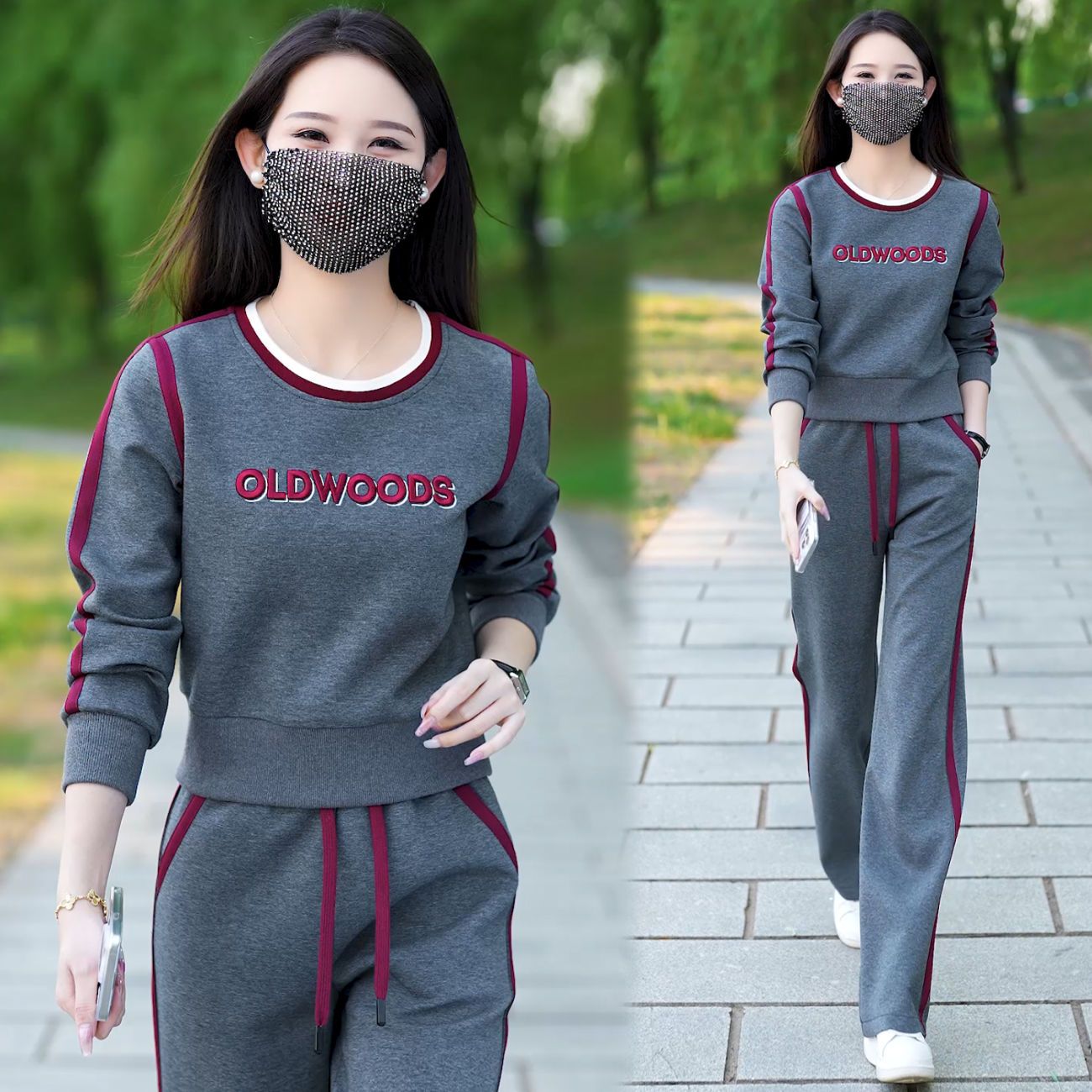 休闲运动套装气质秋装长袖2025新款妈妈装显瘦洋气减龄宽松两件套