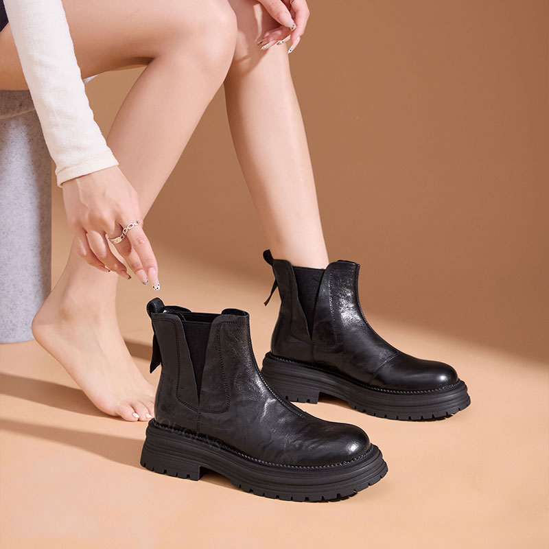 (断码清货--尺码偏大拍小）羊皮短靴2025今年流行靴子女神鞋子