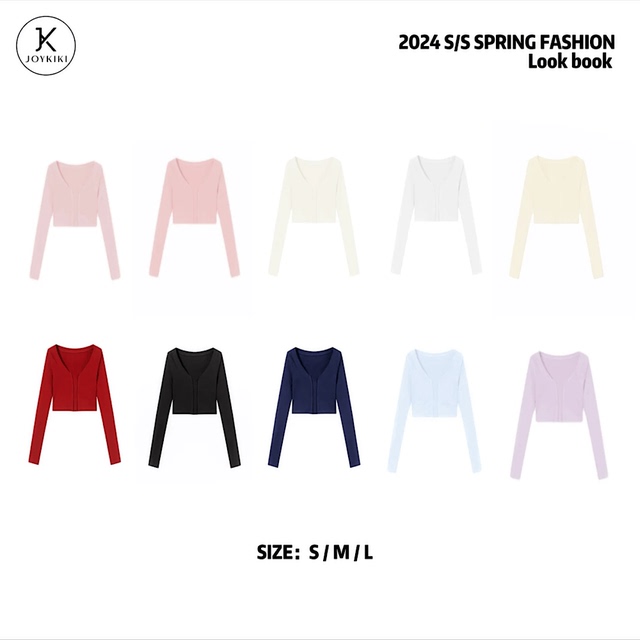 JOYKIKI金金酷酷哒【夏日限定】纯欲辣妹修身显瘦针织开衫上衣女