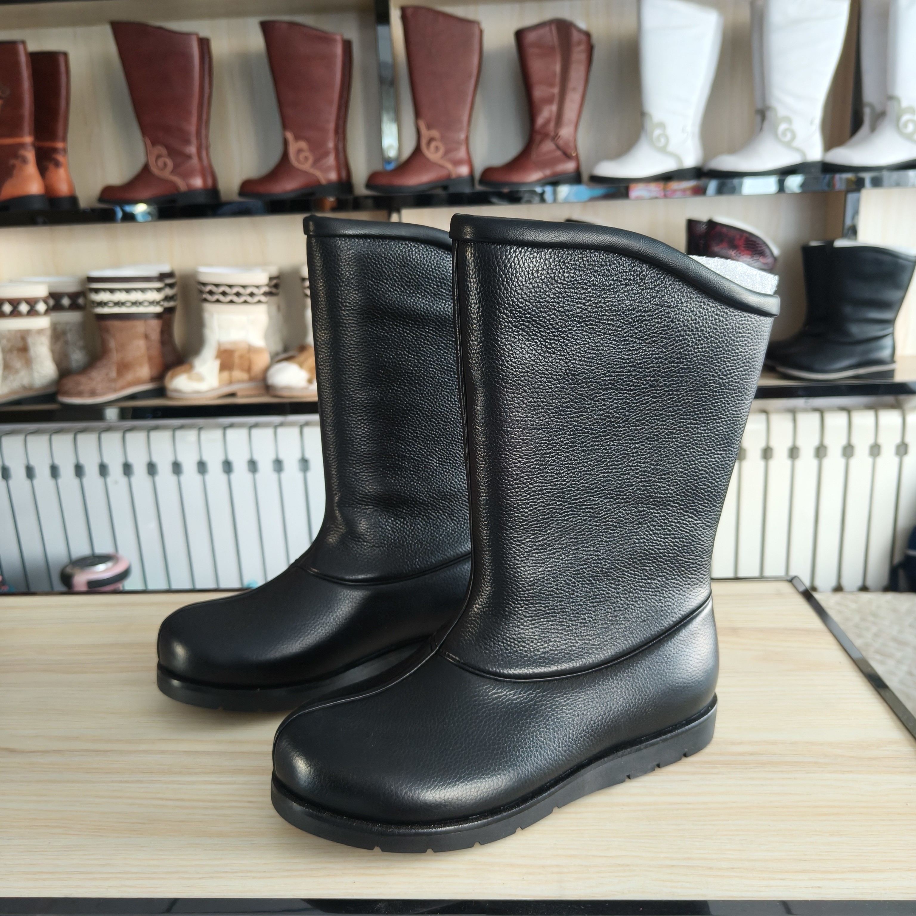 423-2二棉男士马靴户外靴平底靴时尚潮流靴工作靴