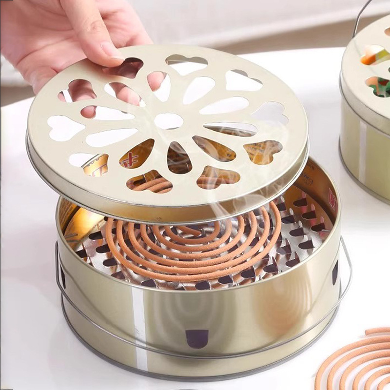 创意带盖蚊香盘防烫托盘蚊香盒室内家用户外便携式蚊香盘蚊香托盘