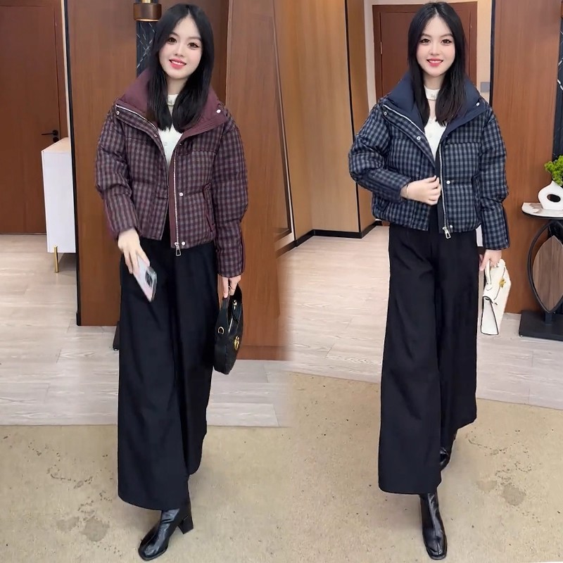 韩版加厚保暖休闲棉衣女冬季新款小个子立领短款外套百搭洋气棉服