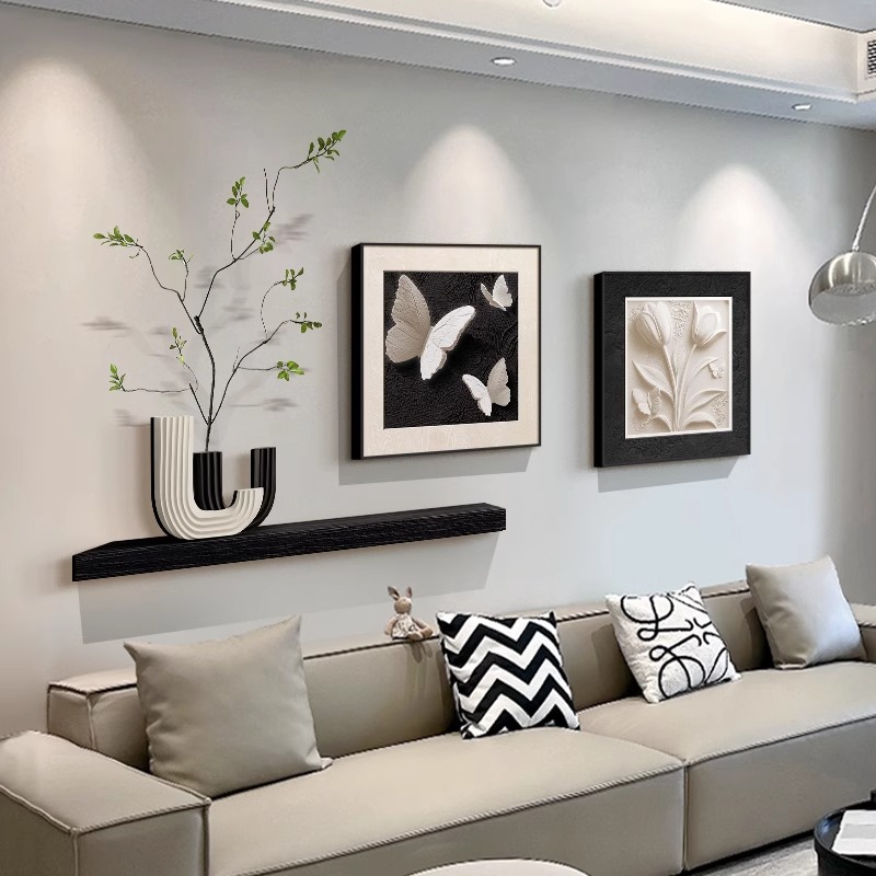 客厅装饰画中古风挂画现代简约网红客厅布置用品沙发背景墙壁画