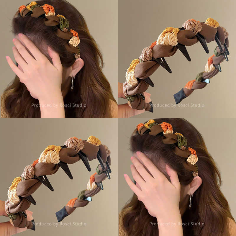 甜美百搭齿梳防滑发箍女日常外戴高颅顶发卡头箍发饰2025秋冬新款