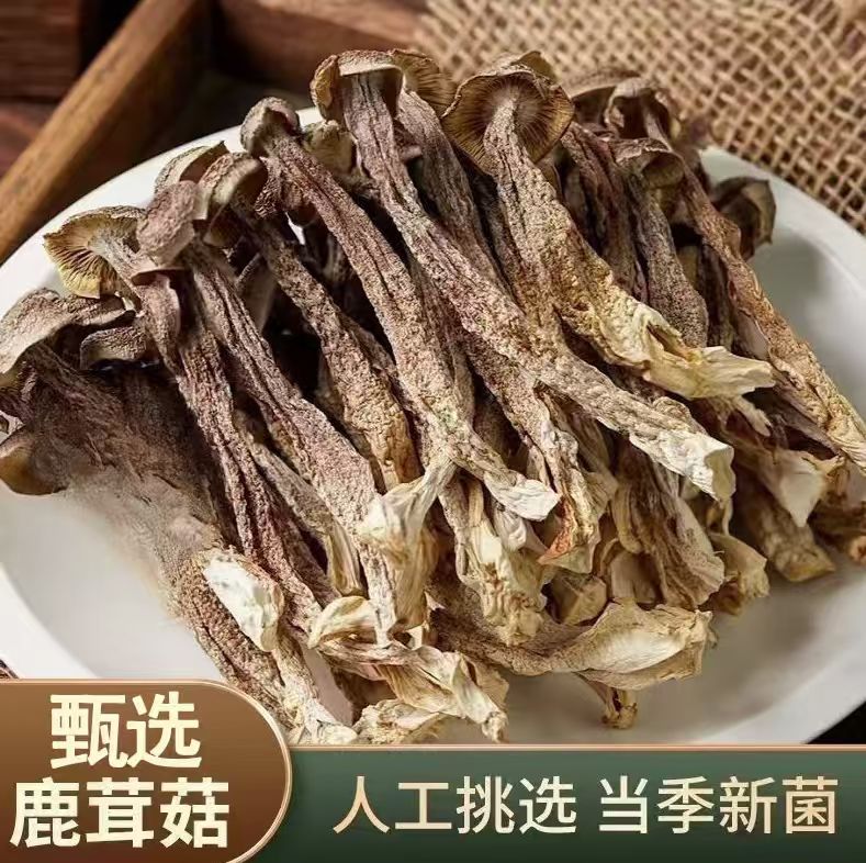 鹿茸菇干货煲汤炒菜食用菌方便食用菌食材碎脆菇免切包子饺子馅料