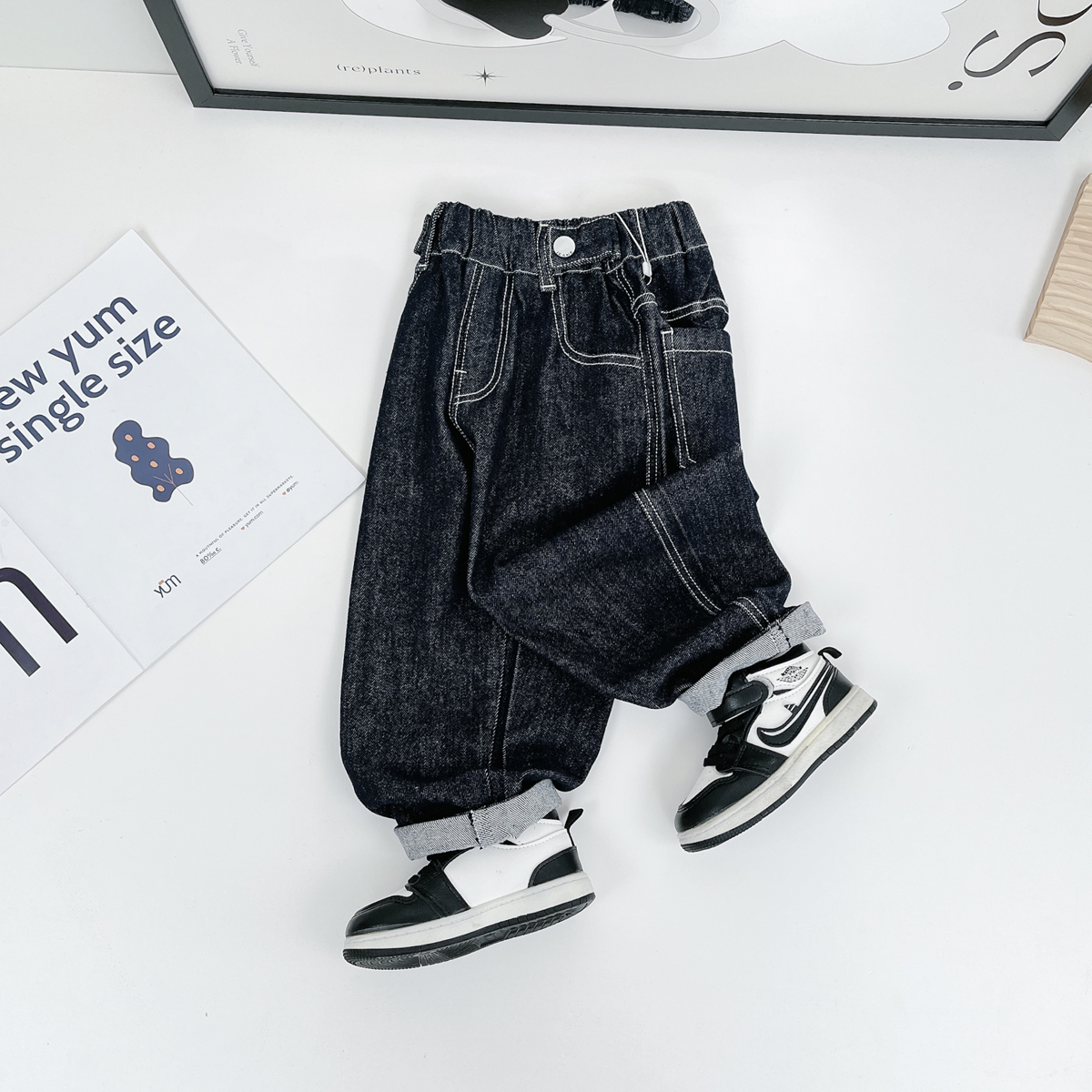 男童裤子春秋款儿童牛仔裤2025新款萌娃穿搭 D-CXF3126