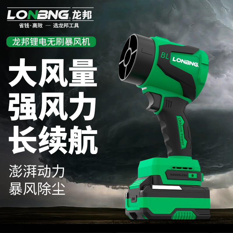 龙邦新款吹尘枪吹吸纯铜无刷暴力风机大功率吹雪洗车吹水家用吸尘