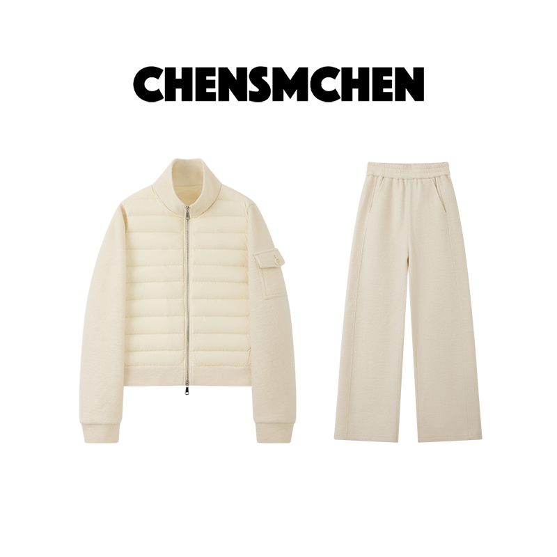 CHENSMCHEN【lu系套装】简约90鹅绒上衣女百搭显瘦套装CSY11627YW