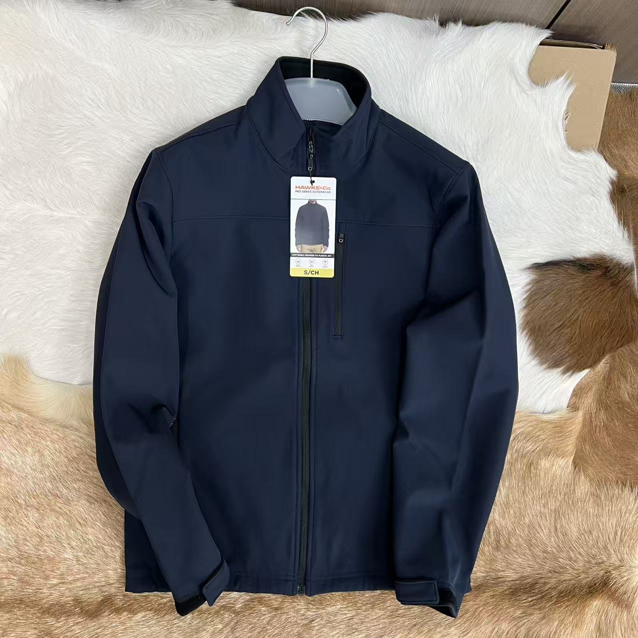 美单 专业户外 秋冬大码立领加绒软壳通情夹克外套 户外防风上衣