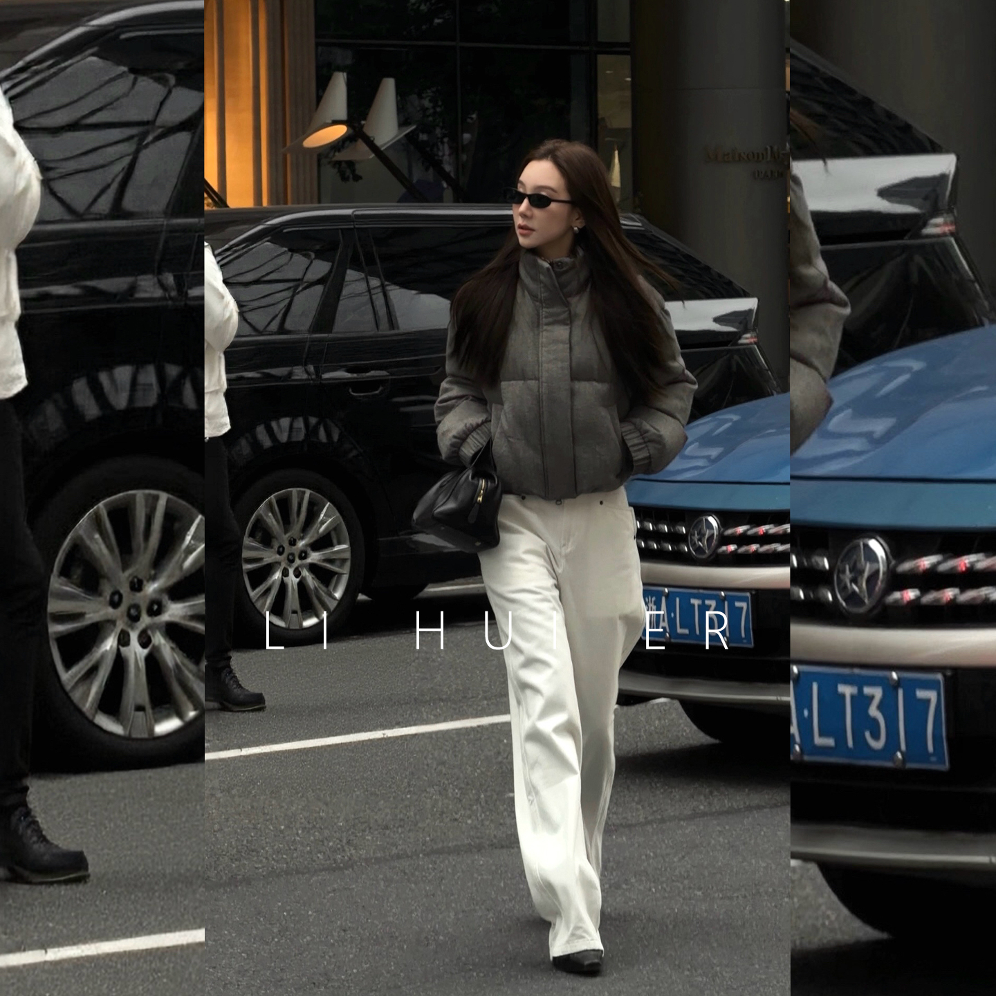 LiHuiEr李慧儿【银白雪影】冬季白鹅绒短款灰色95鹅绒服951286