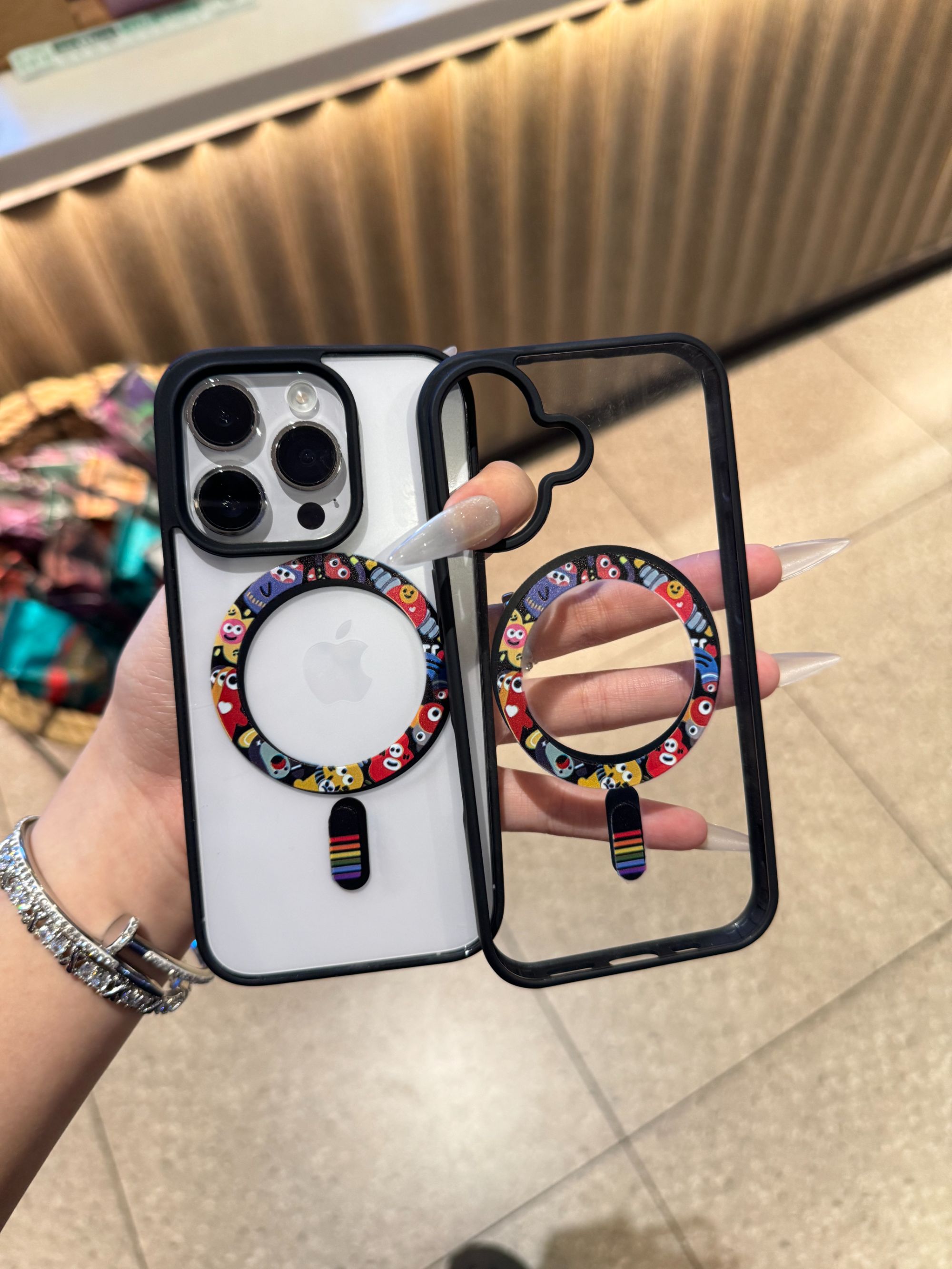 一圈小怪兽磁吸适用苹果16/14promax手机壳iPhone13软12可爱11ins
