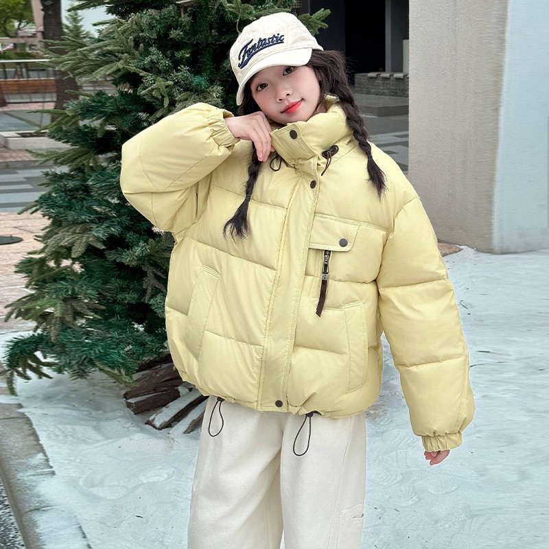 巴拉开门红女童冬装棉袄新款洋气儿童服女大童免洗棉衣加厚