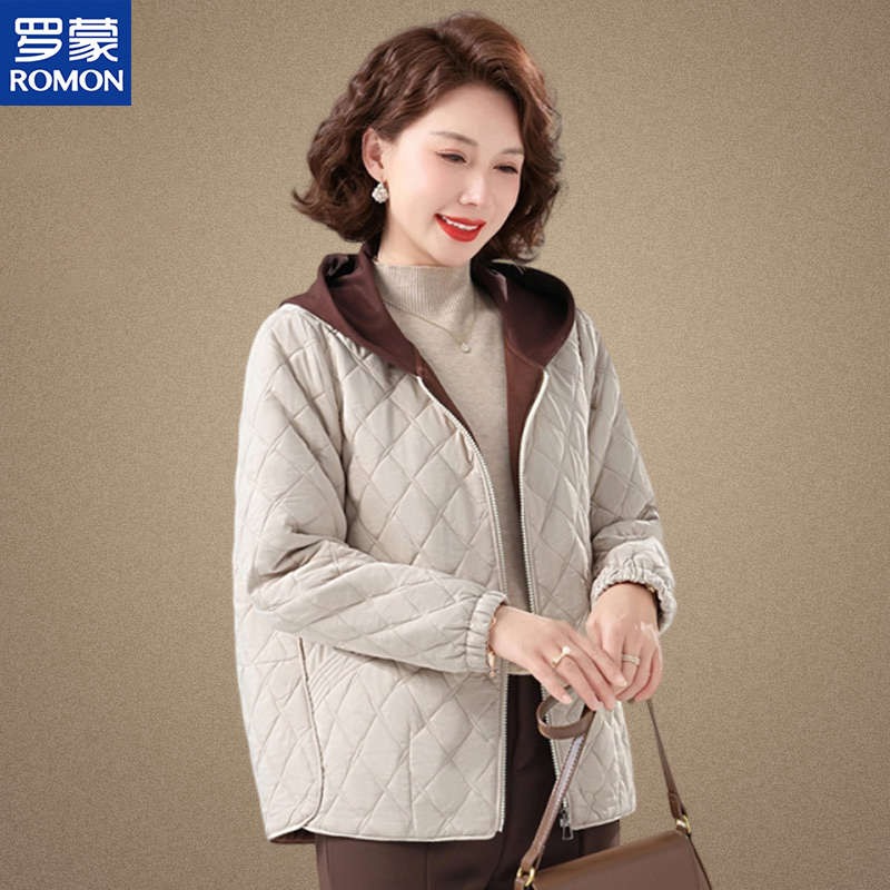 罗蒙2025新款中老年女士秋装洋气大码衣服中年妈妈时尚宽松外套
