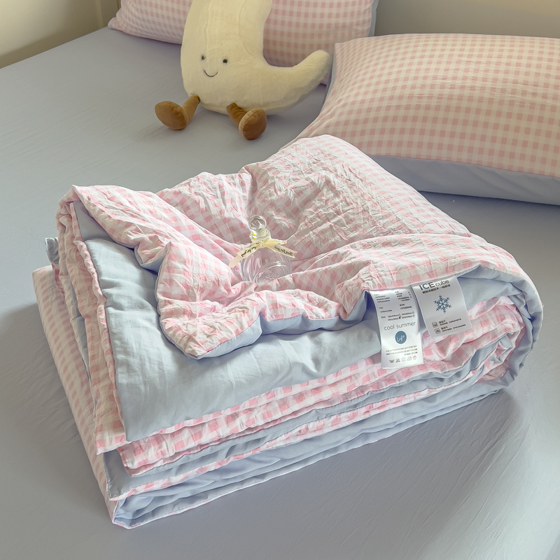 A类云朵棉皱皱纱夏凉被单人空调被夏季可机洗水洗学生宿舍薄被子4
