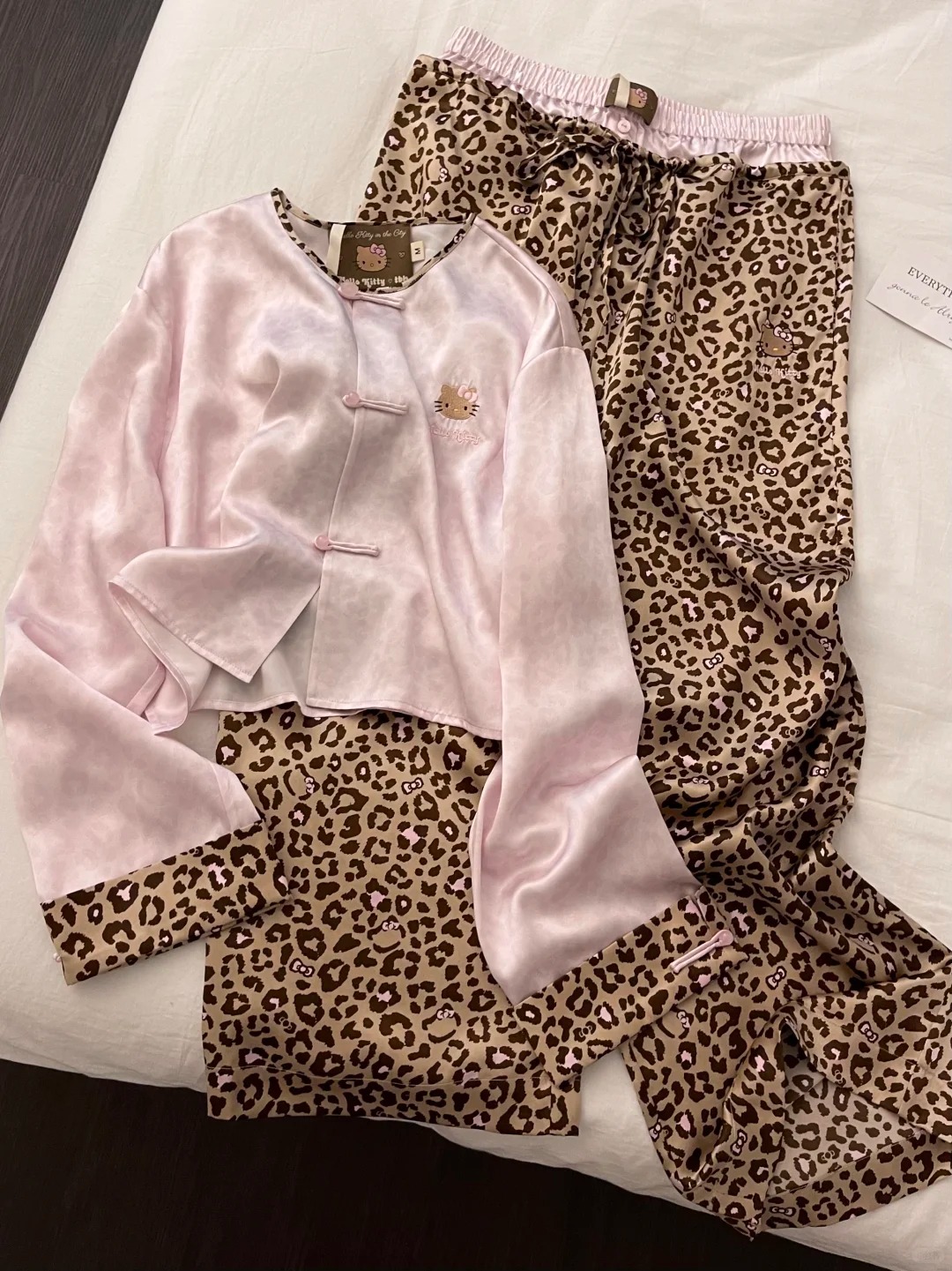 【DMXJ大梦想家】新中式国风Kiity豹纹睡衣女秋2025新款家居服套装