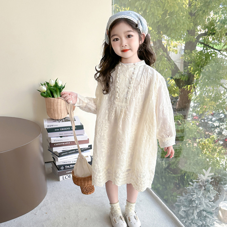 女童连衣裙2025新款春季女孩韩版洋气时髦公主裙女宝宝小童春装潮