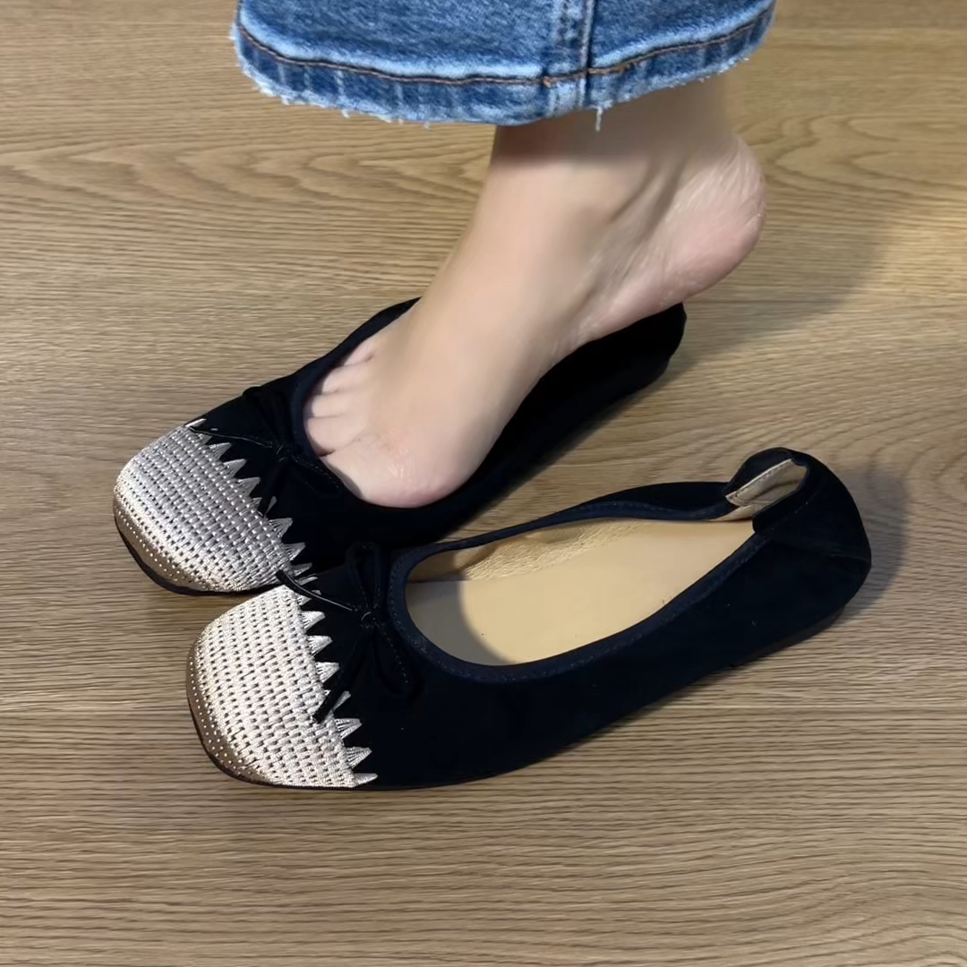 单鞋新款芭蕾单鞋优雅气质小众设计单鞋温柔时尚百搭女