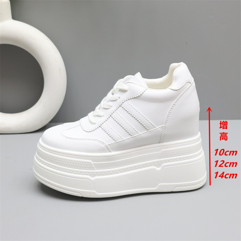 14厘米增高鞋女鞋2025新款小个子厚底12公分时尚休闲小白鞋女板鞋