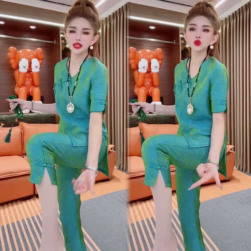2025夏季新款时尚显瘦气质网红高档洋气女高级百搭宽松大码两件套