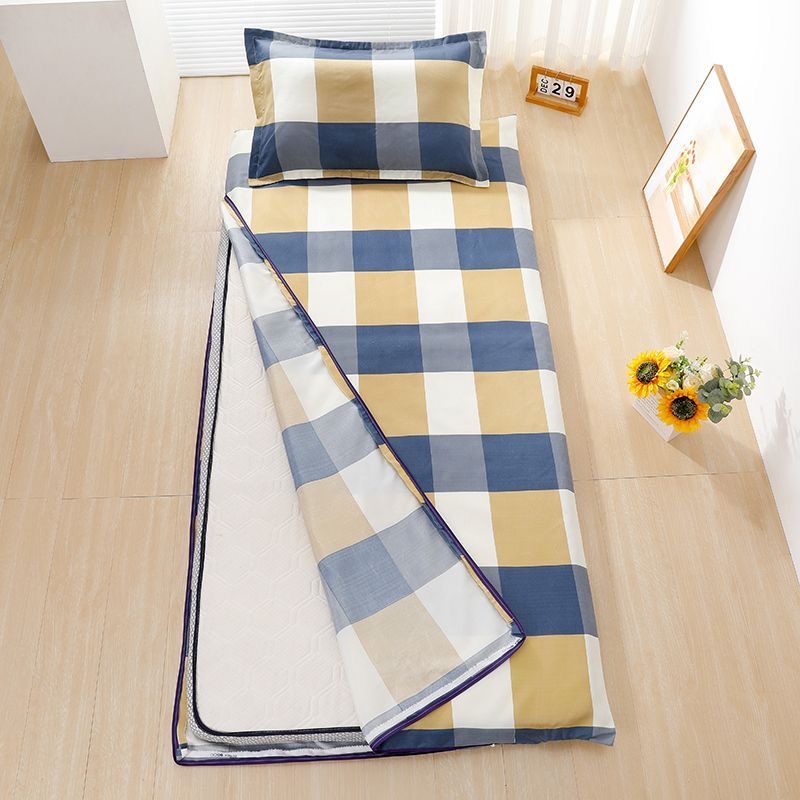 100%亲肤棉褥子套学生宿舍床垫保护套单人床90x190拉链式垫套褥罩