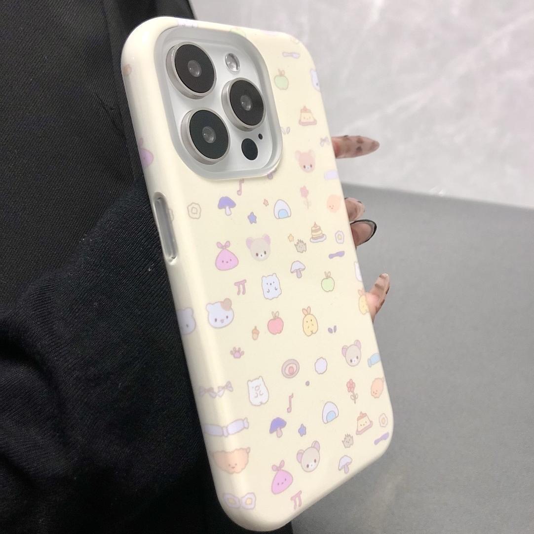 奶黄可爱小动物适用苹果17pro果冻二合一手机壳iPhone16/15高级14